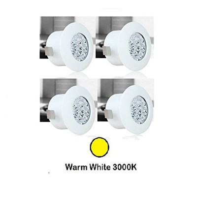 LED Spot/Down Light, 1 watt, Round Style, Warm White Set of 4pcs 