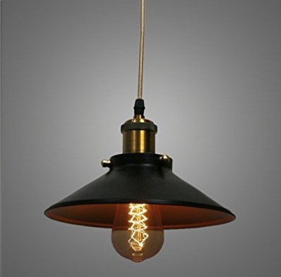Industrial Loft Antique Black Pendant Light