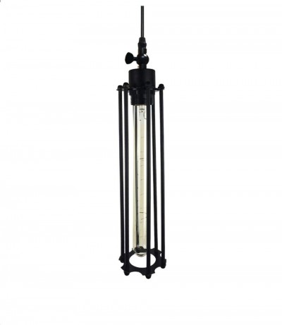 Industrial Tube Cage Long Pendant Light